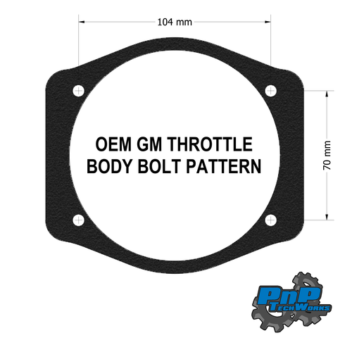 LSx/LTx GM Throttle Body Gasket - Laser Cut Buna-N 70mm x 104mm